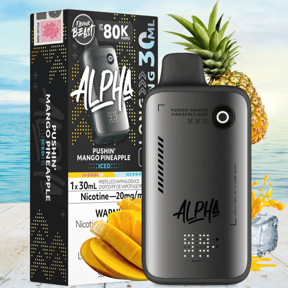 Flavour Beast Alpha 80K Disposable Vape-Pushin Mango Pineapple Morden Vape SuperStore and Cannabis Manitoba Canada