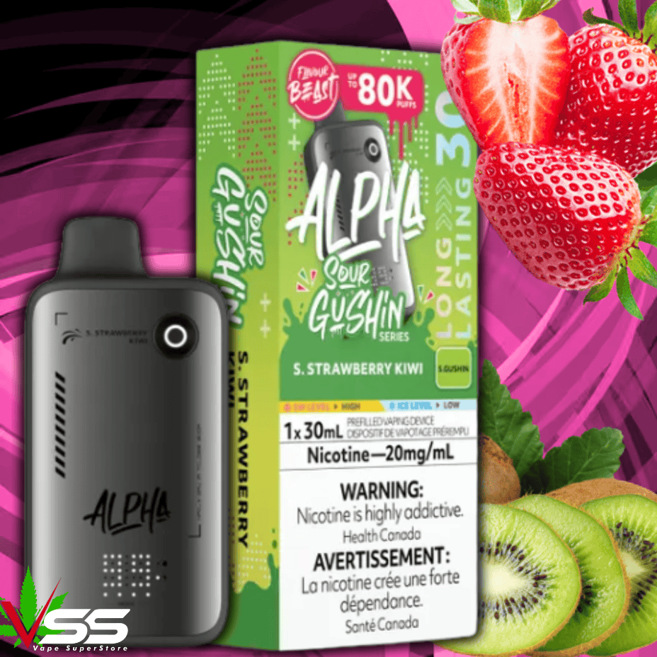 Flavour Beast Alpha 80K Disposable Vape-S. Strawberry Kiwi 80000 Puffs / 20mg Morden Vape SuperStore and Cannabis Manitoba Canada