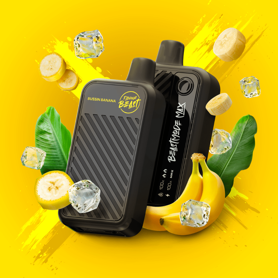 Flavour Beast Beast Mode Max 18k Disposable-Bussin' Banana Iced 20ml / 18000 Puffs Morden Vape SuperStore and Cannabis Manitoba Canada
