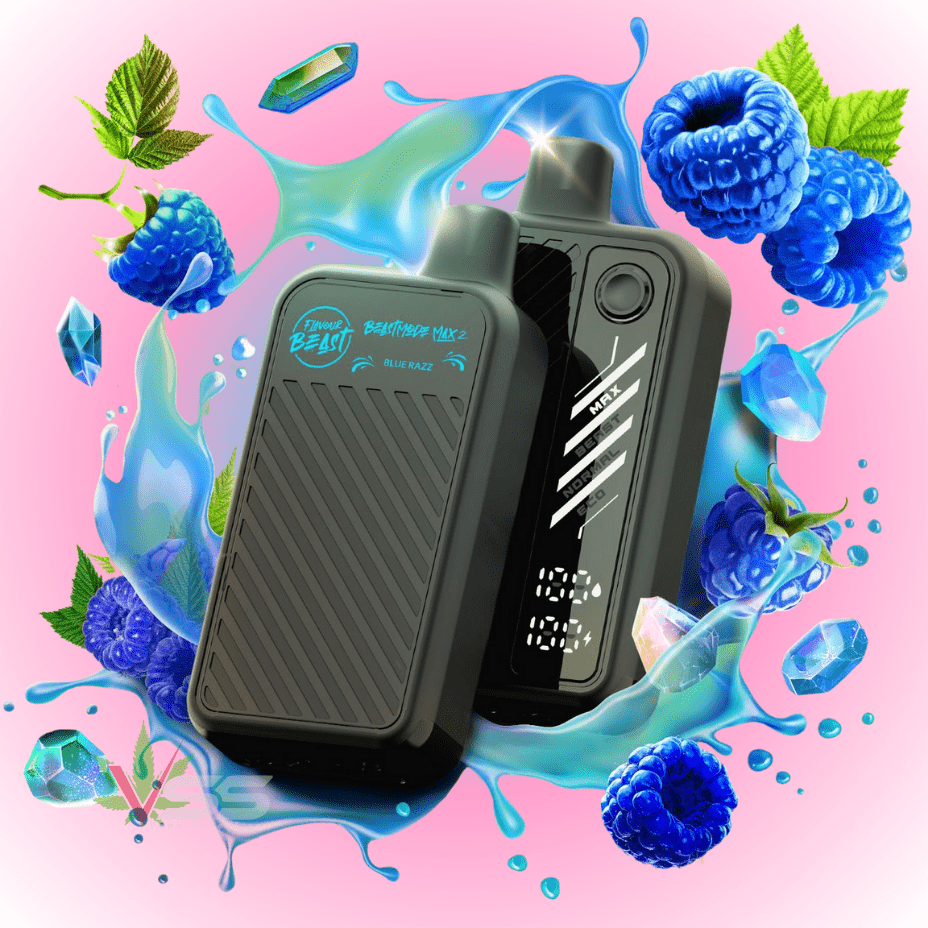 Flavour Beast Beast Mode Max 2 50k Disposable Vape - Gushin Blue Razz 20mg / 50000 Puffs Morden Vape SuperStore and Cannabis Manitoba Canada