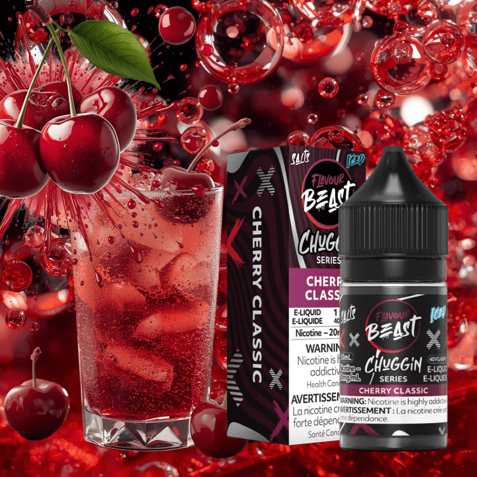 Flavour Beast Chuggin Salts - Cherry Classic Iced 30ml 30mL / 20mg Morden Vape SuperStore and Cannabis Manitoba Canada