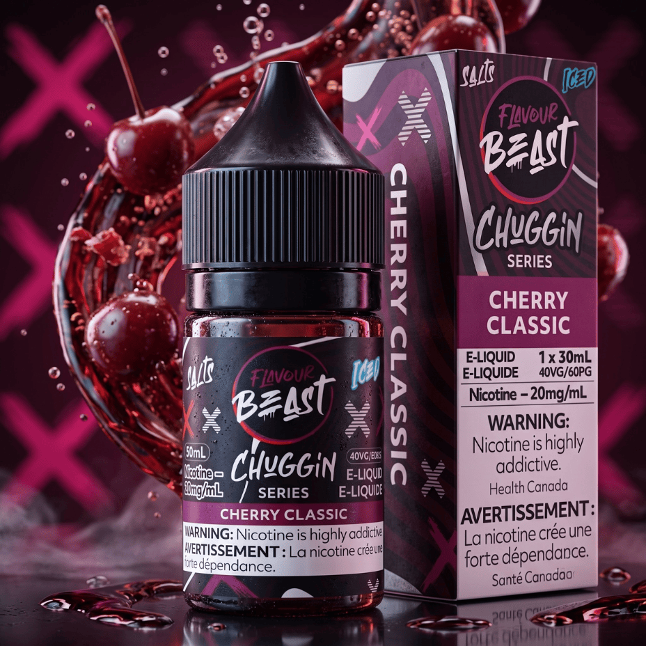 Flavour Beast Chuggin Salts - Cherry Classic Iced 30ml 30mL / 20mg Morden Vape SuperStore and Cannabis Manitoba Canada