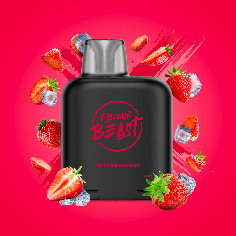 Flavour Beast 20mg / 7000 Puffs Level X Flavour Beast Pod-Sic Strawberry-Morden Vape SuperStore
