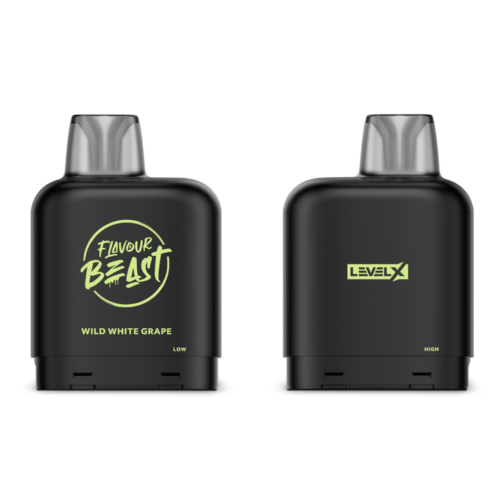 Level X Closed Pod Systems 20mg / 7000 Puffs Level X Flavour Beast Pod-Wild White Grape-Morden Vape & Cannabis MB, Canada