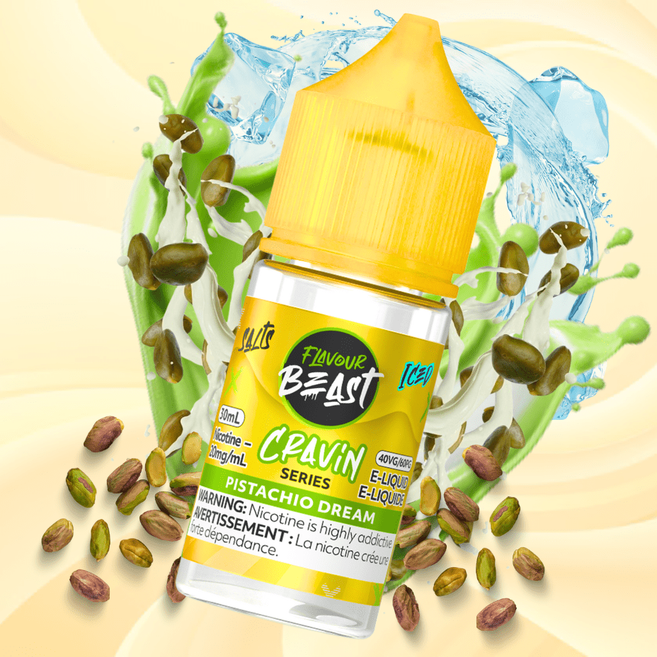 Flavour Beast Cravin' Salts-Pistachio Dream Iced 20mg / 30mL Morden Vape SuperStore and Cannabis Manitoba Canada