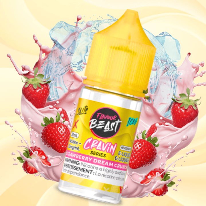 Flavour Beast Cravin' Salts-Strawberry Dream Crunch Iced 20mg / 30mL Morden Vape SuperStore and Cannabis Manitoba Canada