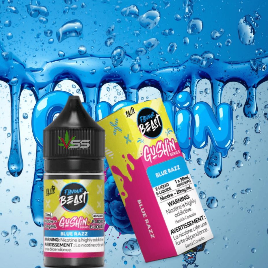 Flavour Beast Gushin Salts - Blue Razz 30ml 30mL / 20mg Morden Vape SuperStore and Cannabis Manitoba Canada