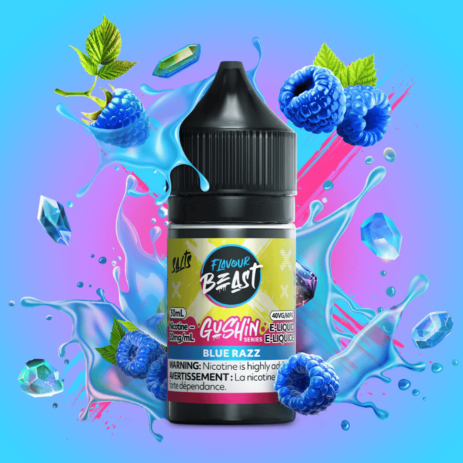 Flavour Beast Gushin Salts - Blue Razz 30ml 30mL / 20mg Morden Vape SuperStore and Cannabis Manitoba Canada
