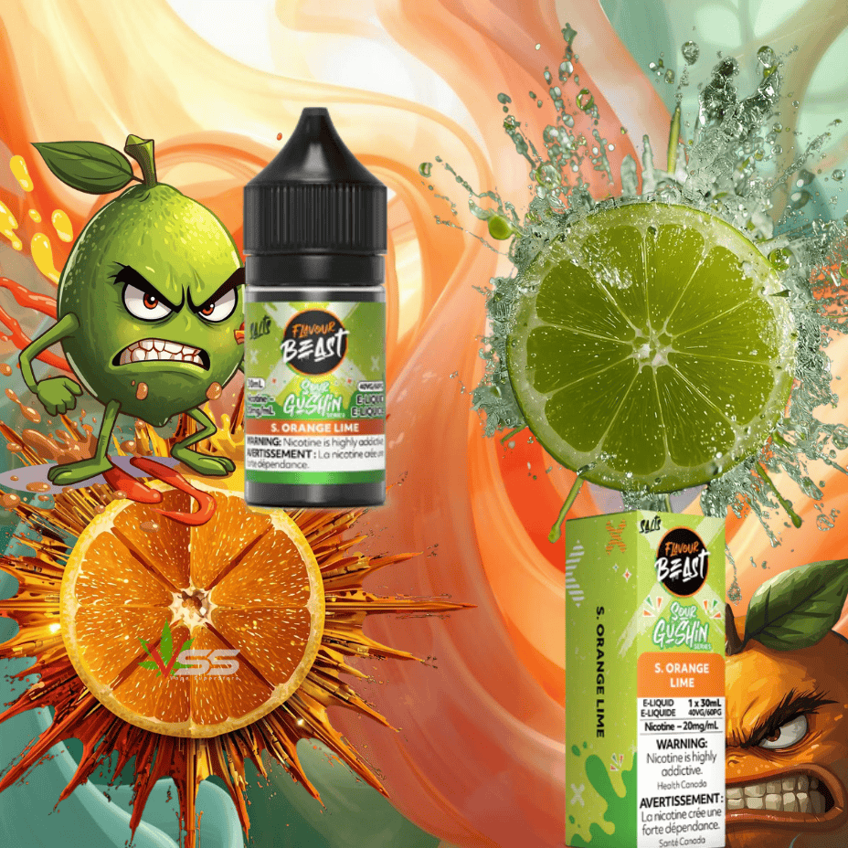 Flavour Beast Gushin Salts - S. Orange Lime 30ml 30mL / 20mg Morden Vape SuperStore and Cannabis Manitoba Canada