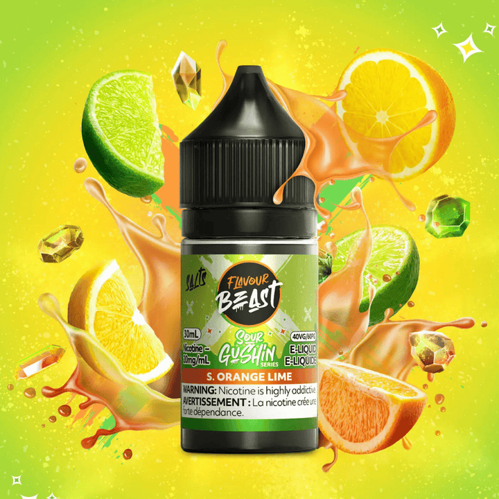 Flavour Beast Gushin Salts - S. Orange Lime 30ml 30mL / 20mg Morden Vape SuperStore and Cannabis Manitoba Canada