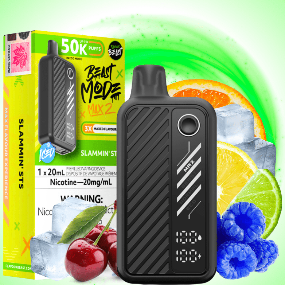 Flavour Beast Max 2 Disposable Vape-Slammin' STS ICED 20mg / 50000 Puffs Morden Vape SuperStore and Cannabis Manitoba Canada