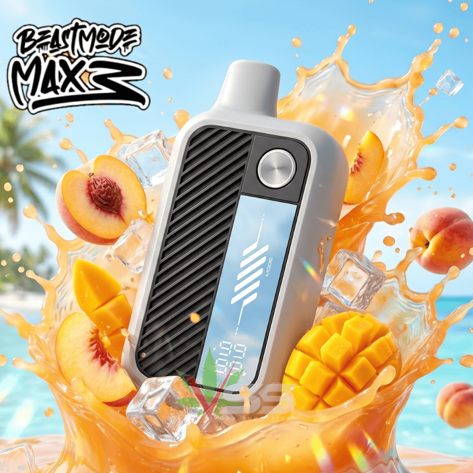 Flavour Beast Mode Max 3 60K Disposable Vape - Epic Peach Mango Ice 60000 Puffs / 20mg Morden Vape SuperStore and Cannabis Manitoba Canada