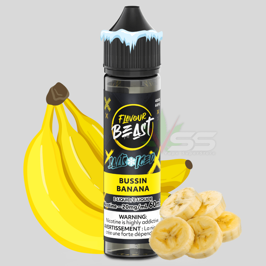 Flavour Beast Salt - Bussin Banana Iced 60ml Morden Vape SuperStore and Cannabis Manitoba Canada