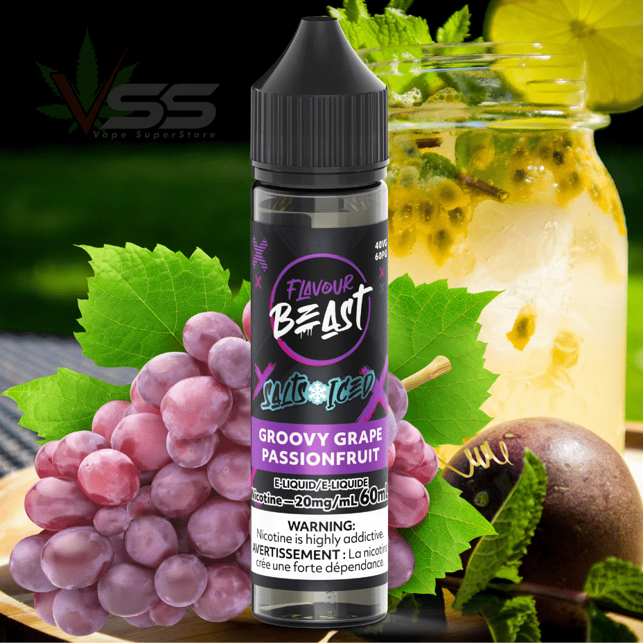 Flavour Beast Salt - Groovy Grape Passionfruit 60ml Morden Vape SuperStore and Cannabis Manitoba Canada