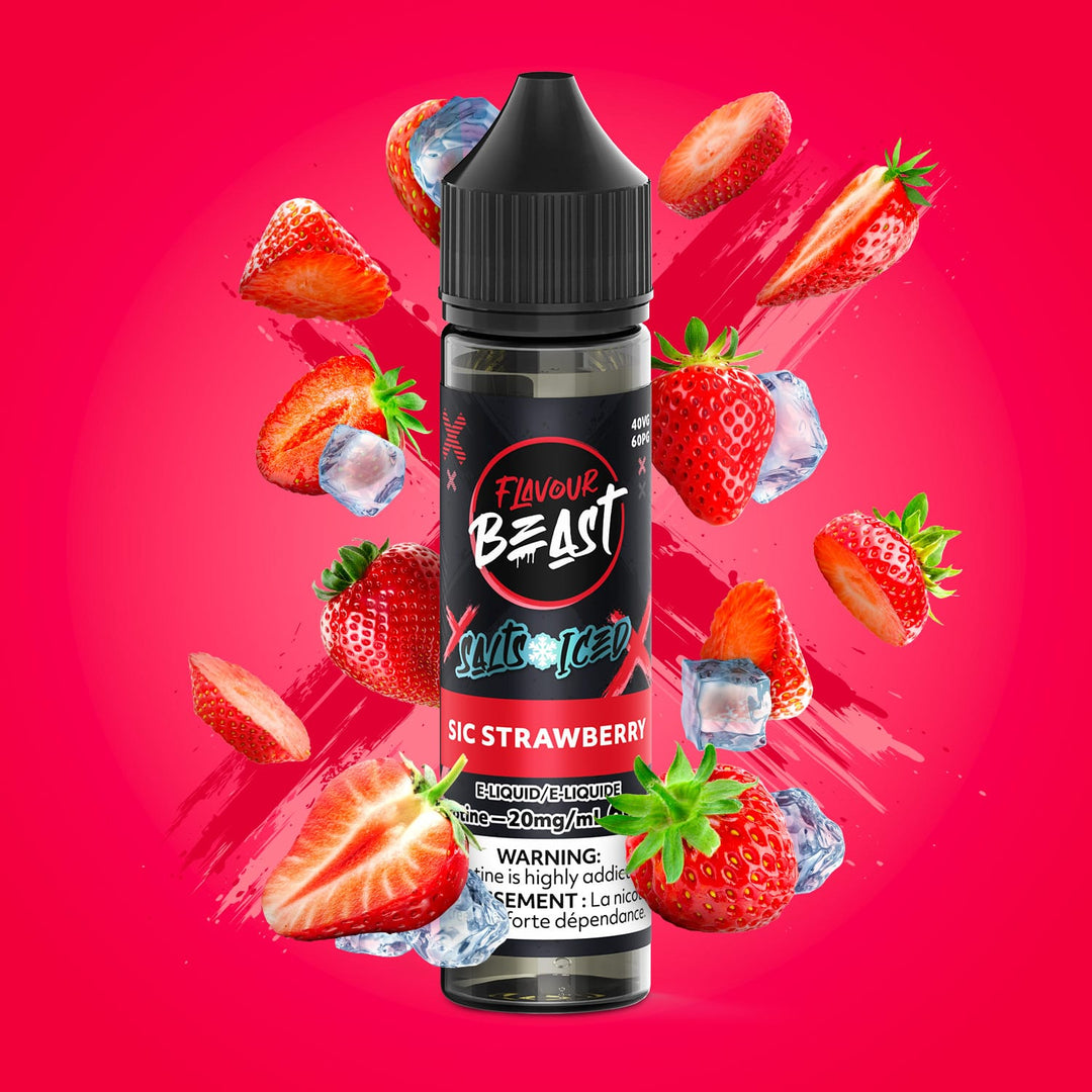 Flavour Beast Salt - Sic Strawberry Iced 60ml 60mL / 20mg Morden Vape SuperStore and Cannabis Manitoba Canada