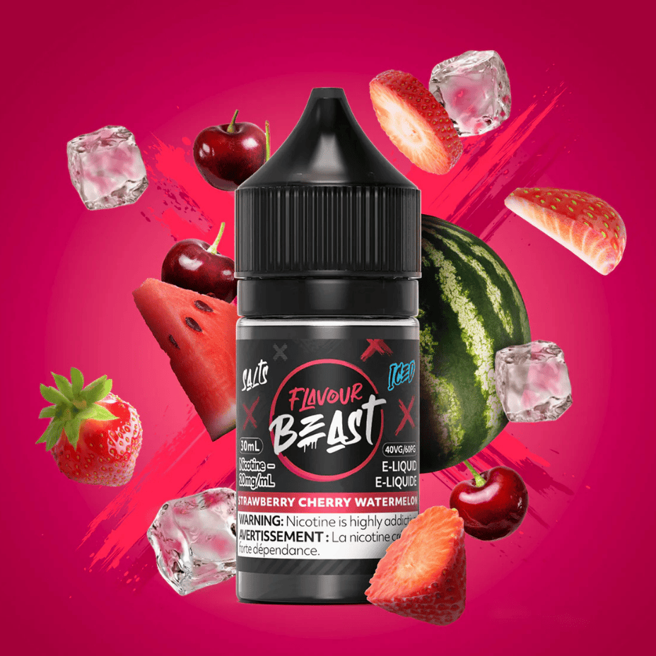 Flavour Beast Salt - Strawberry Cherry Watermelon Iced 30ml 30mL / 20mg Morden Vape SuperStore and Cannabis Manitoba Canada