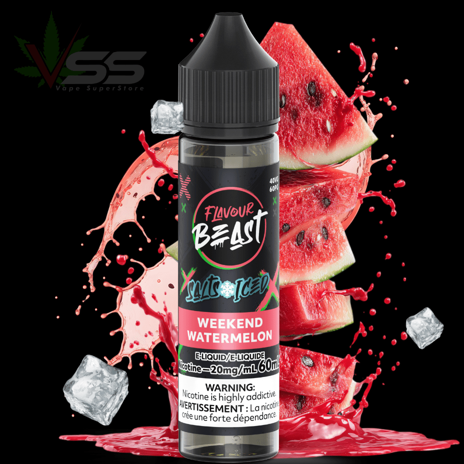 Flavour Beast Salt - Weekend Watermelon Iced 60ml Morden Vape SuperStore and Cannabis Manitoba Canada