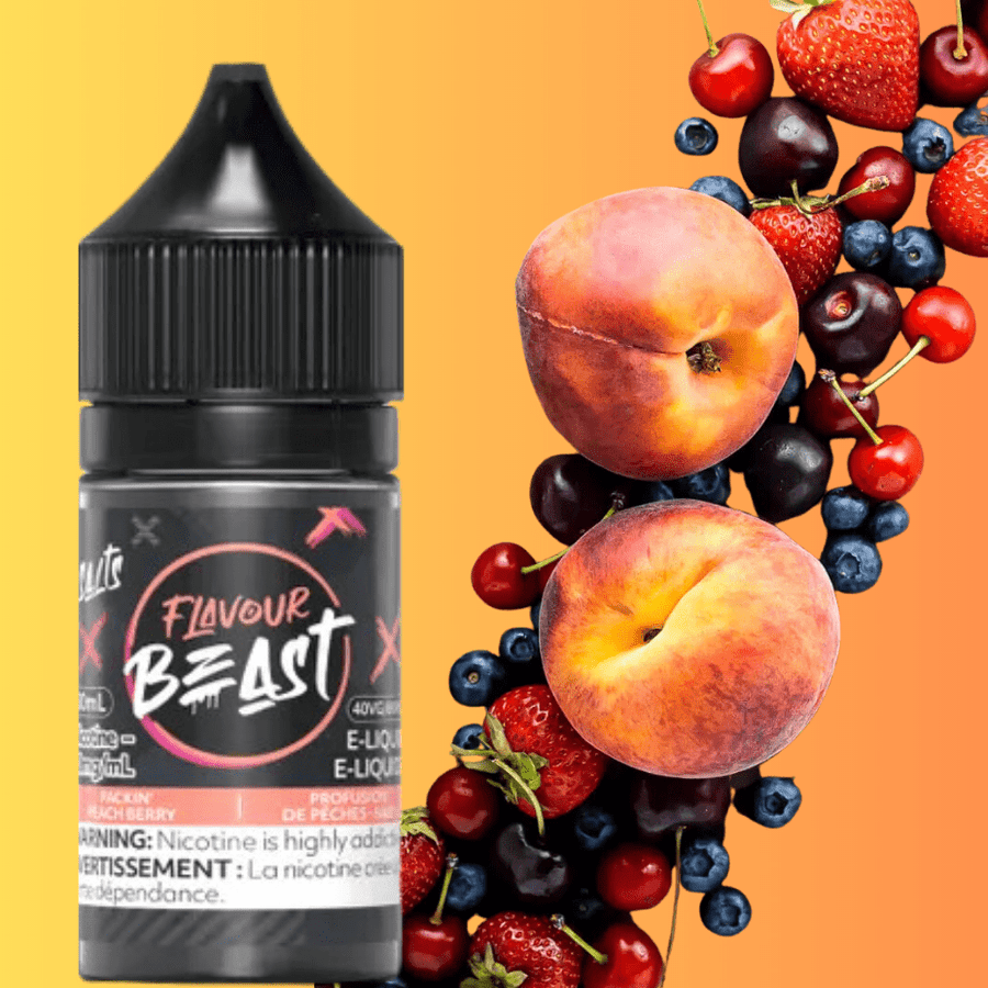 Flavour Beast Salts Salt Nic E-Liquid 30ml / 20mg Packin' Peach Berry Salts by Flavour Beast-Morden Vape SuperStore & Cannabis MB, Canada