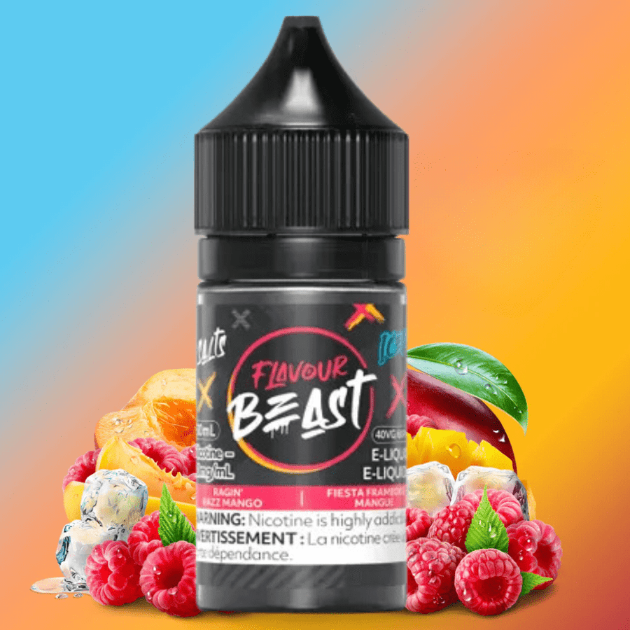 Ragin' Razz Mango Iced Salts by Flavour Beast E-Liquid 30ml-Airdrie Vape Superstore