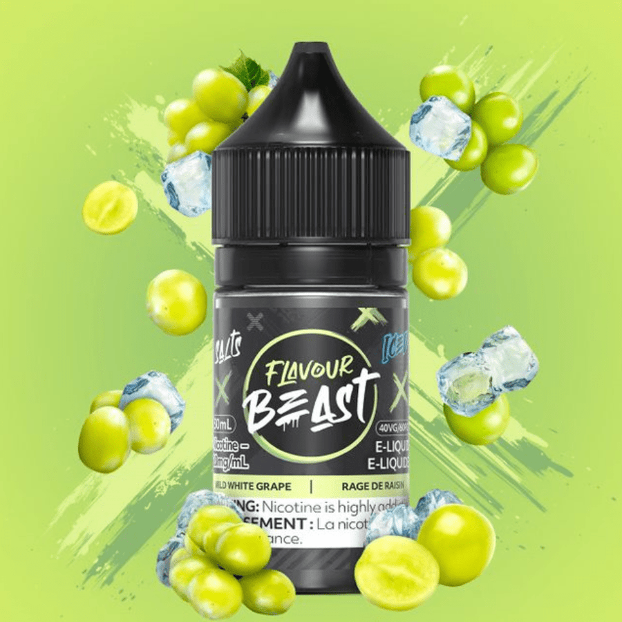 Flavour Beast Salts Salt Nic E-Liquid 30ml / 20mg Wild White Grape Iced Salts by Flavour Beast E-Liquid-Morden Vape SuperStore & Cannabis MB, Canada