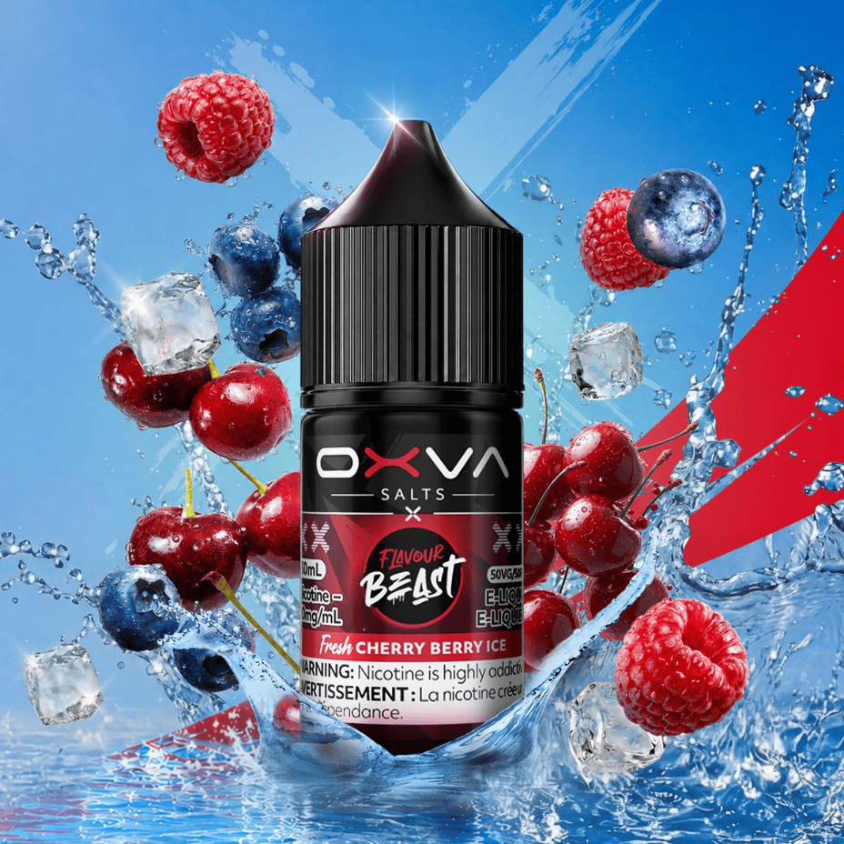 Flavour Beast x OXVA E-Liquid - Fresh Cherry Berry Ice Salt 30mL / 20mg Morden Vape SuperStore and Cannabis Manitoba Canada