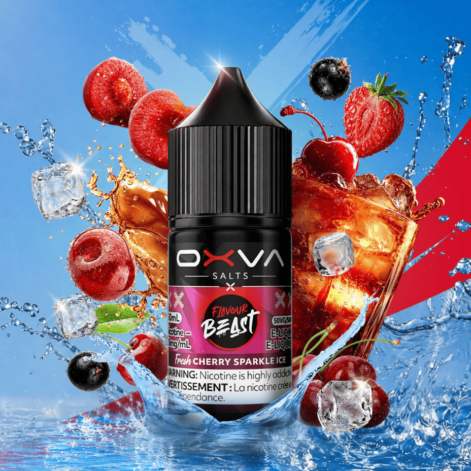 Flavour Beast x OXVA E-Liquid - Fresh Cherry Sparkle Ice Salt 30mL / 20mg Morden Vape SuperStore and Cannabis Manitoba Canada
