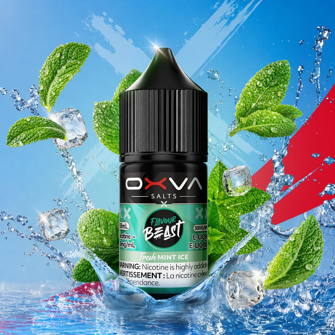Flavour Beast x OXVA E-Liquid - Fresh Mint Ice Salt 30mL / 20mg Morden Vape SuperStore and Cannabis Manitoba Canada
