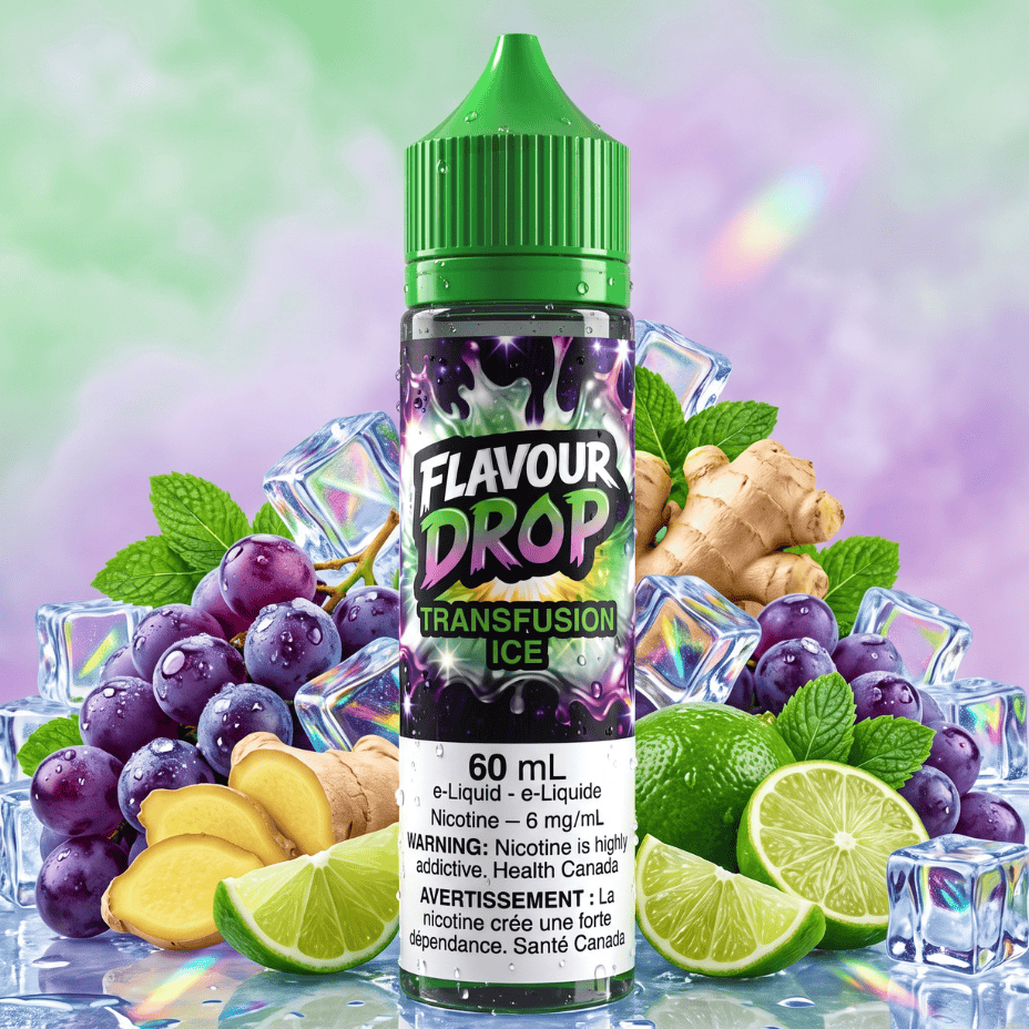Flavour Drop E-Liquid - Transfusion Ice 60ml / 3mg Morden Vape SuperStore and Cannabis Manitoba Canada