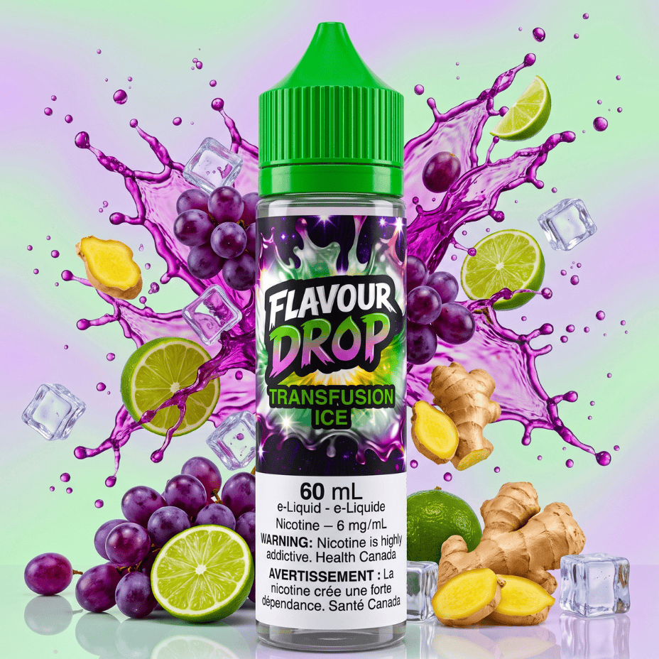 Flavour Drop E-Liquid - Transfusion Ice 60ml / 6mg Morden Vape SuperStore and Cannabis Manitoba Canada