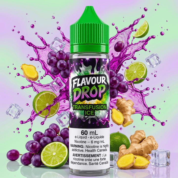 Flavour Drop E-Liquid - Transfusion Ice 60ml / 6mg Morden Vape SuperStore and Cannabis Manitoba Canada