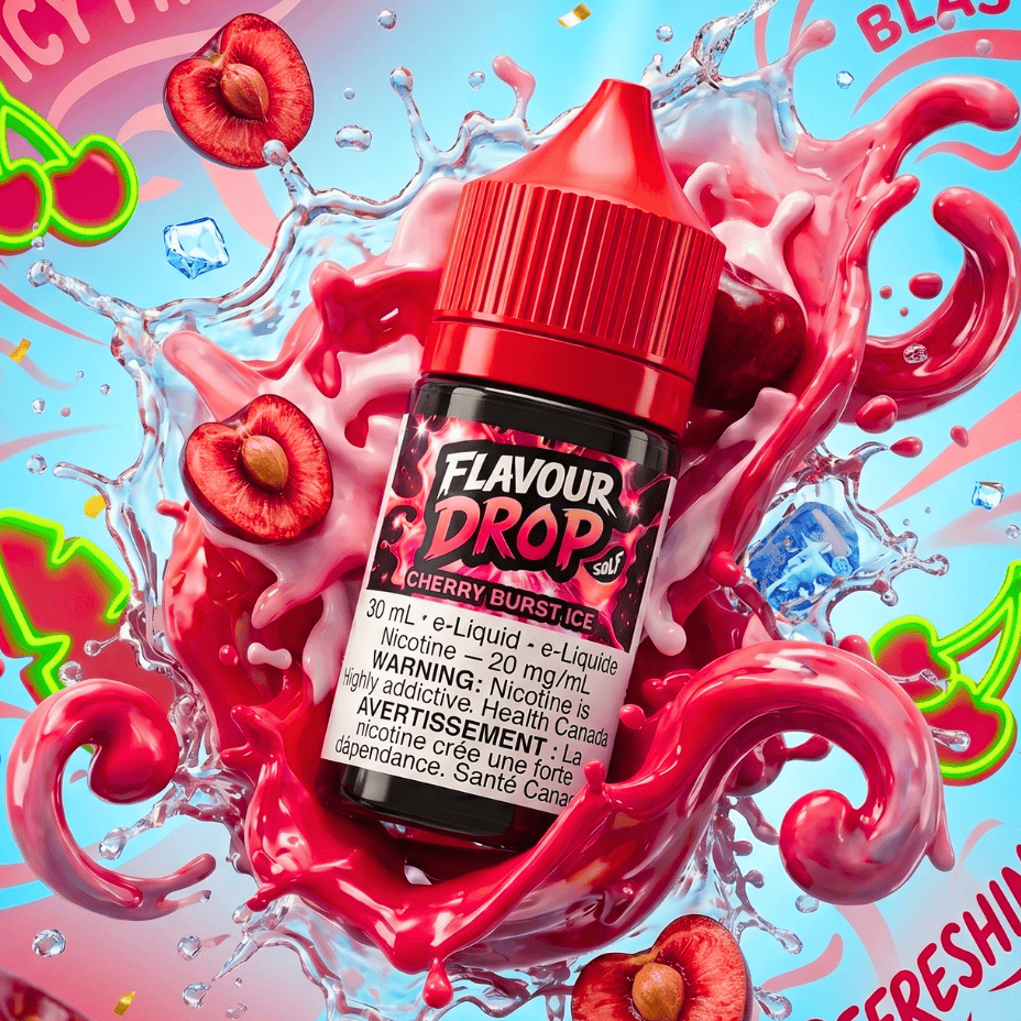 Flavour Drop Salts - Cherry Burst Ice 30mL / 20mg Morden Vape SuperStore and Cannabis Manitoba Canada
