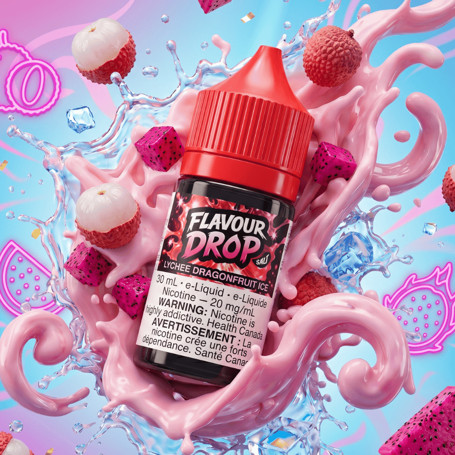 Flavour Drop Salts - Lychee Dragonfruit Ice 30mL / 20mg Morden Vape SuperStore and Cannabis Manitoba Canada