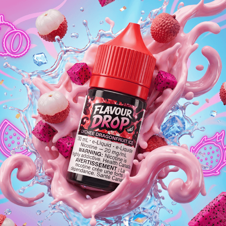 Flavour Drop Salts - Lychee Dragonfruit Ice 30mL / 20mg Morden Vape SuperStore and Cannabis Manitoba Canada