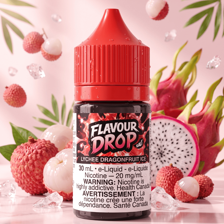 Flavour Drop Salts - Lychee Dragonfruit Ice 30mL / 20mg Morden Vape SuperStore and Cannabis Manitoba Canada