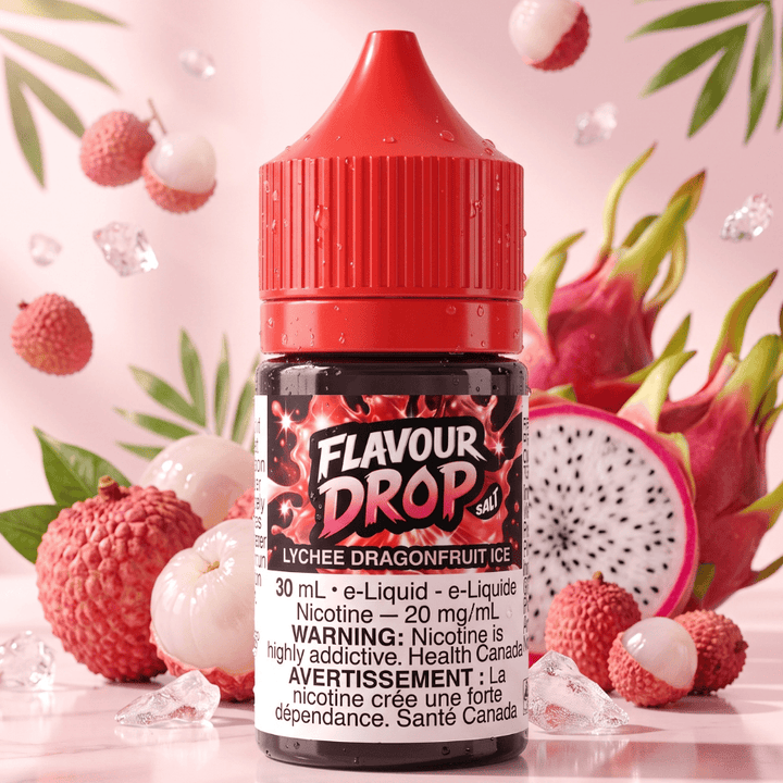 Flavour Drop Salts - Lychee Dragonfruit Ice 30mL / 20mg Morden Vape SuperStore and Cannabis Manitoba Canada
