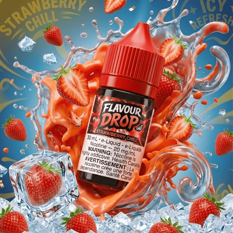 Flavour Drop Salts Strawberry Chill 30mL / 20mg Morden Vape SuperStore and Cannabis Manitoba Canada
