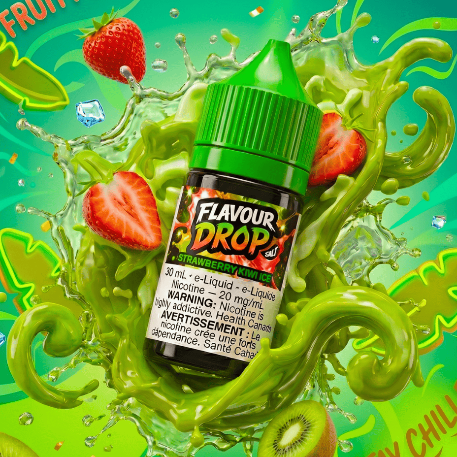 Flavour Drop Salts - Strawberry Kiwi Ice 30mL / 20mg Morden Vape SuperStore and Cannabis Manitoba Canada