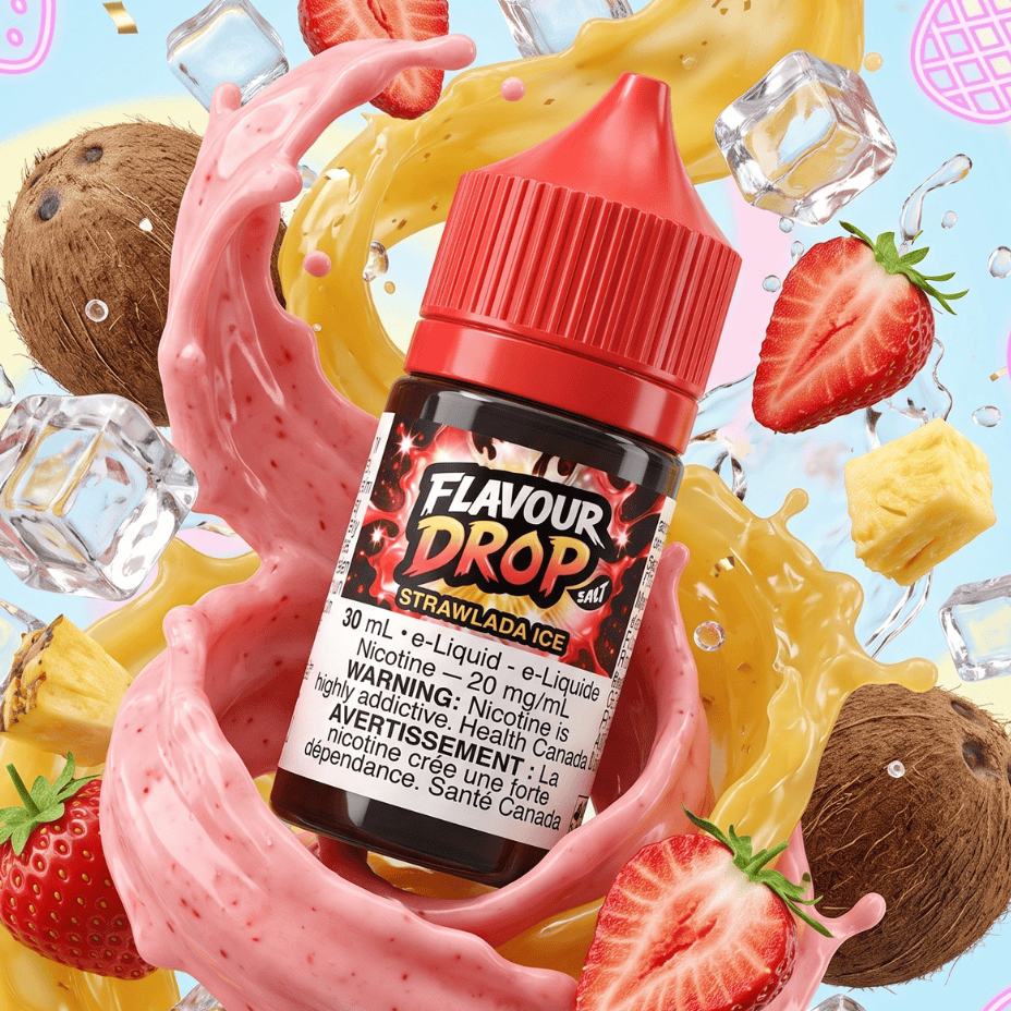 Flavour Drop Salts - Strawlada Ice 30mL / 20mg Morden Vape SuperStore and Cannabis Manitoba Canada