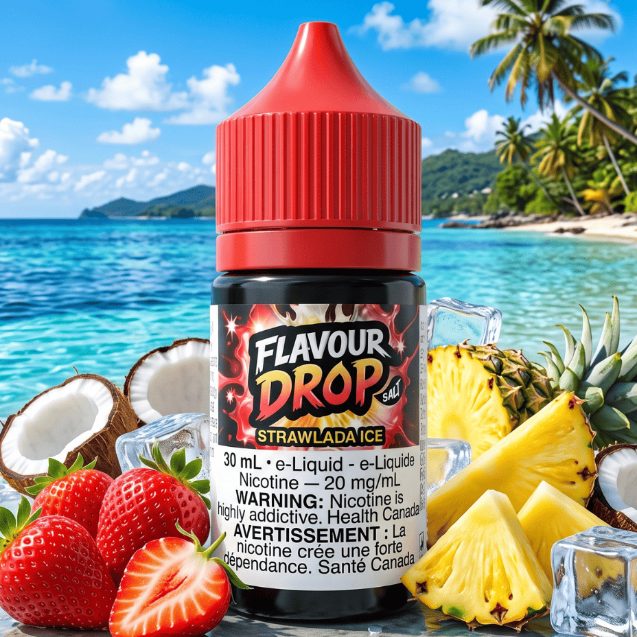 Flavour Drop Salts - Strawlada Ice 30mL / 20mg Morden Vape SuperStore and Cannabis Manitoba Canada
