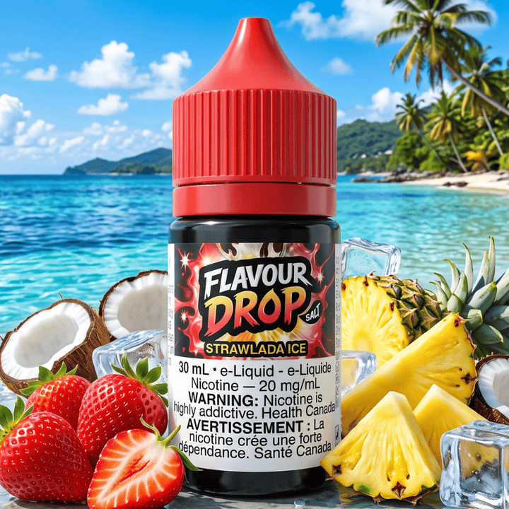 Flavour Drop Salts - Strawlada Ice 30mL / 20mg Morden Vape SuperStore and Cannabis Manitoba Canada