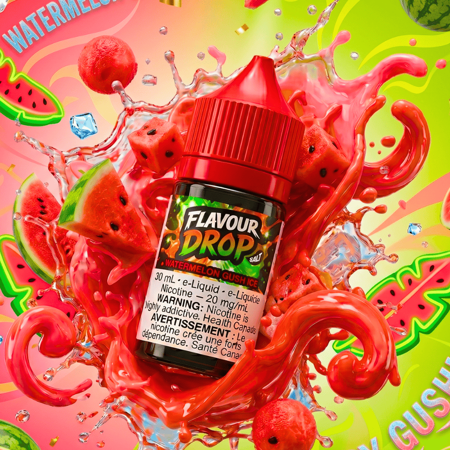 Flavour Drop Salts - Watermelon Gush Ice 30mL / 20mg Morden Vape SuperStore and Cannabis Manitoba Canada