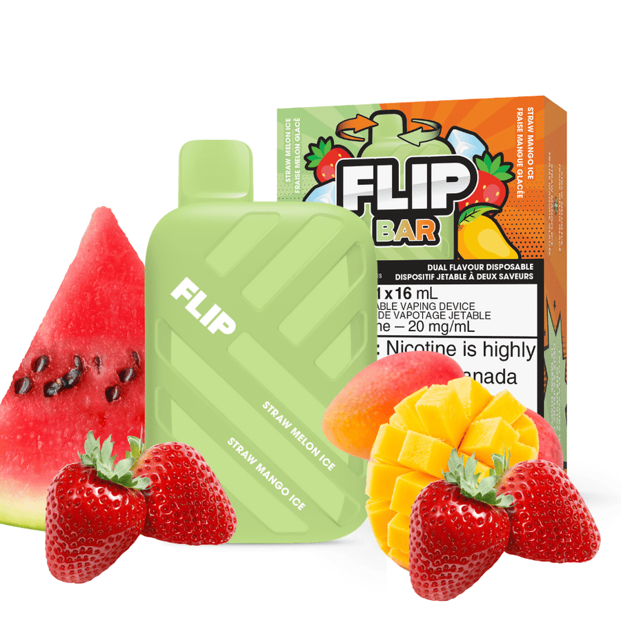FLIP BAR Disposables 9000 / 20mg FLIP BAR Disposable Vape- Straw Melon Ice and Straw Mango Ice-Morden 