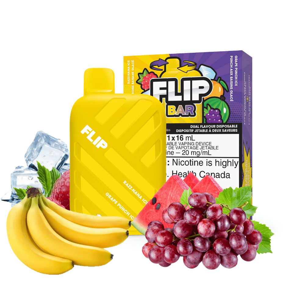 FLIP BAR Disposables 9000 Puffs / 20mg FLIP BAR Disposable Vape-Razz Nana Ice and Grape Punch-Morden Vape
