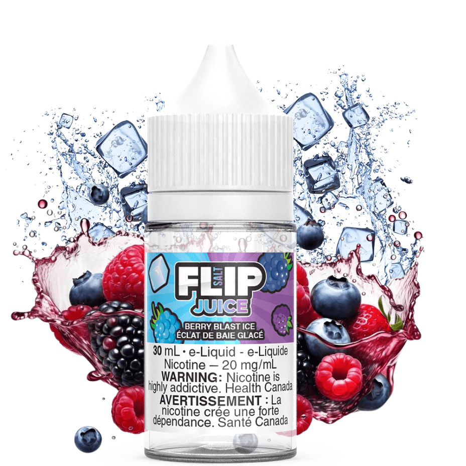 FLIP BAR Salt Nic E-Liquid Berry Blast Ice Salt by Flip Juice-Morden Vape SuperStore Manitoba, CA