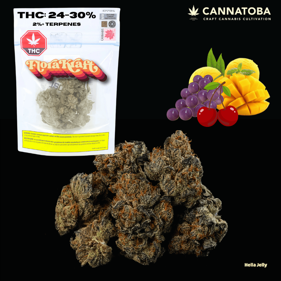 FloraKraft Hella Jelly Hybrid Craft Flower - 7g Morden Vape SuperStore and Cannabis Manitoba Canada