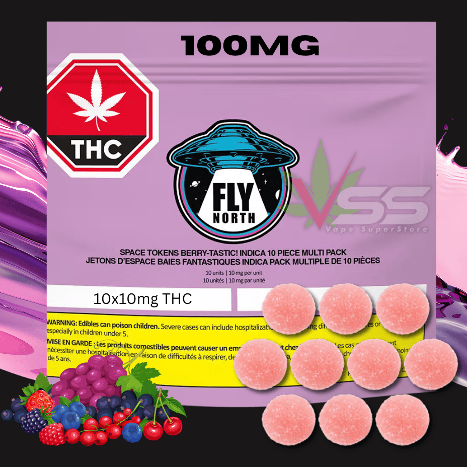 Fly North - Berry-Tastic Indica Gummies 10x10mg Morden Vape SuperStore and Cannabis Manitoba Canada