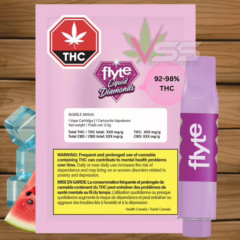 flyte - Liquid Diamonds Bubble Mania Ice Vape Cartridge - 1g Morden Vape SuperStore and Cannabis Manitoba Canada