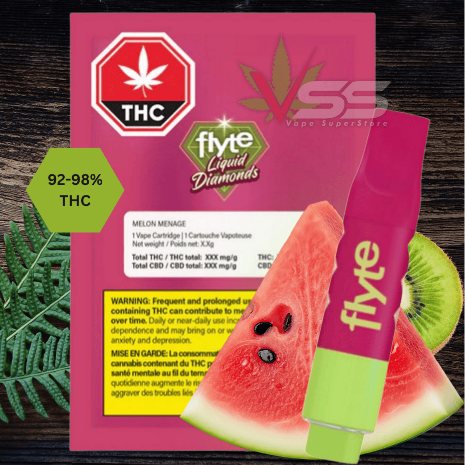 flyte - Liquid Diamonds Melon Menage Vape Cartridge - 1g Morden Vape SuperStore and Cannabis Manitoba Canada