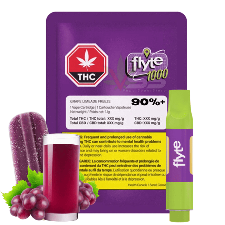 flyte1000 - Grape Limeade Freeze Vape Cartridge - 1.1g Morden Vape SuperStore and Cannabis Manitoba Canada