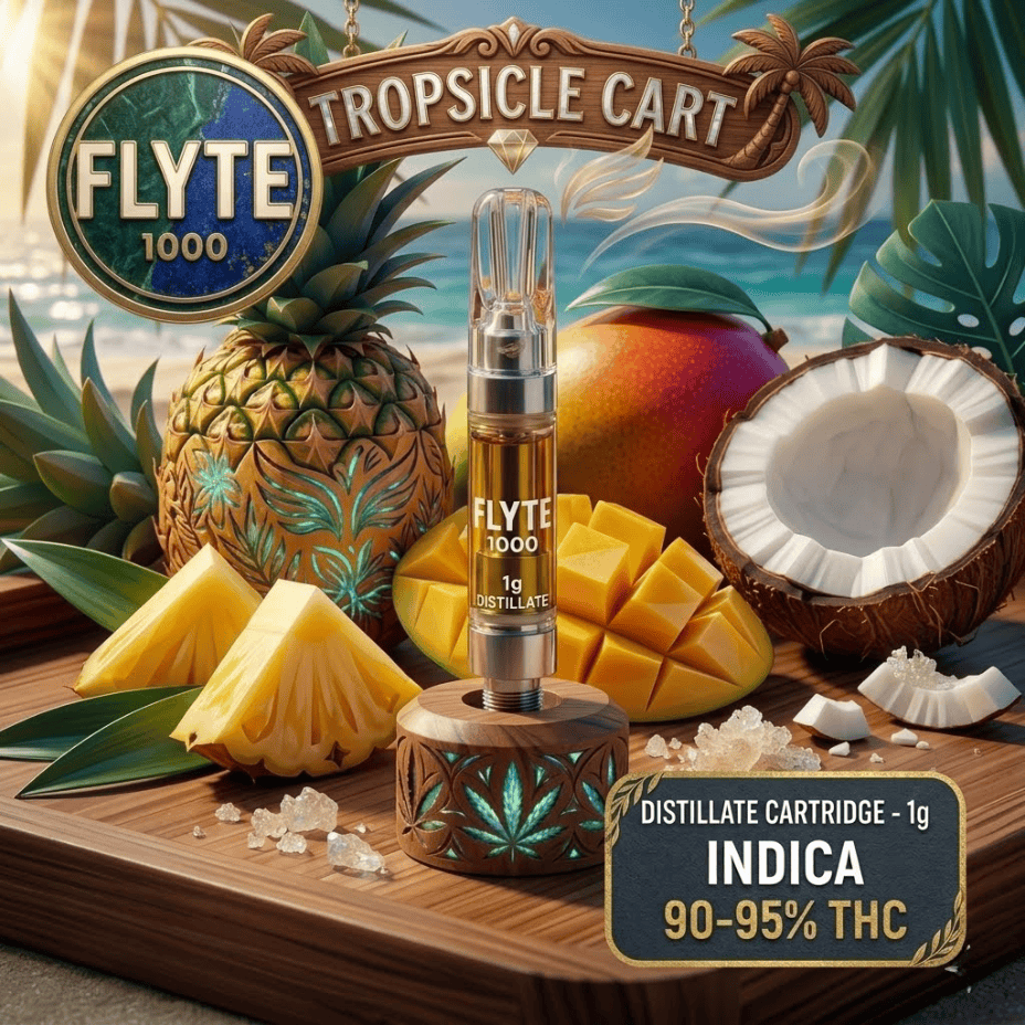 flyte1000 Tropsicle Vape Cartridge - 1.1g Morden Vape SuperStore and Cannabis Manitoba Canada